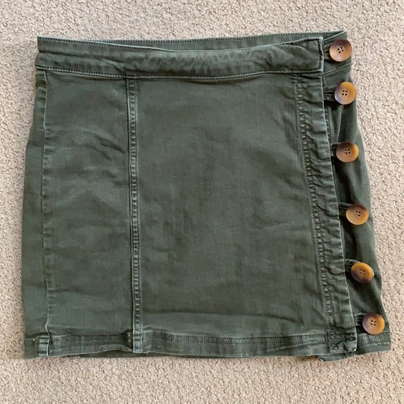 Free People Button Mini Skirt - Picture 2 of 4